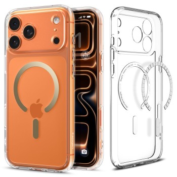 Spigen Ultra Hybrid Magsafe за iPhone 17 Pro – прозрачно/златисто