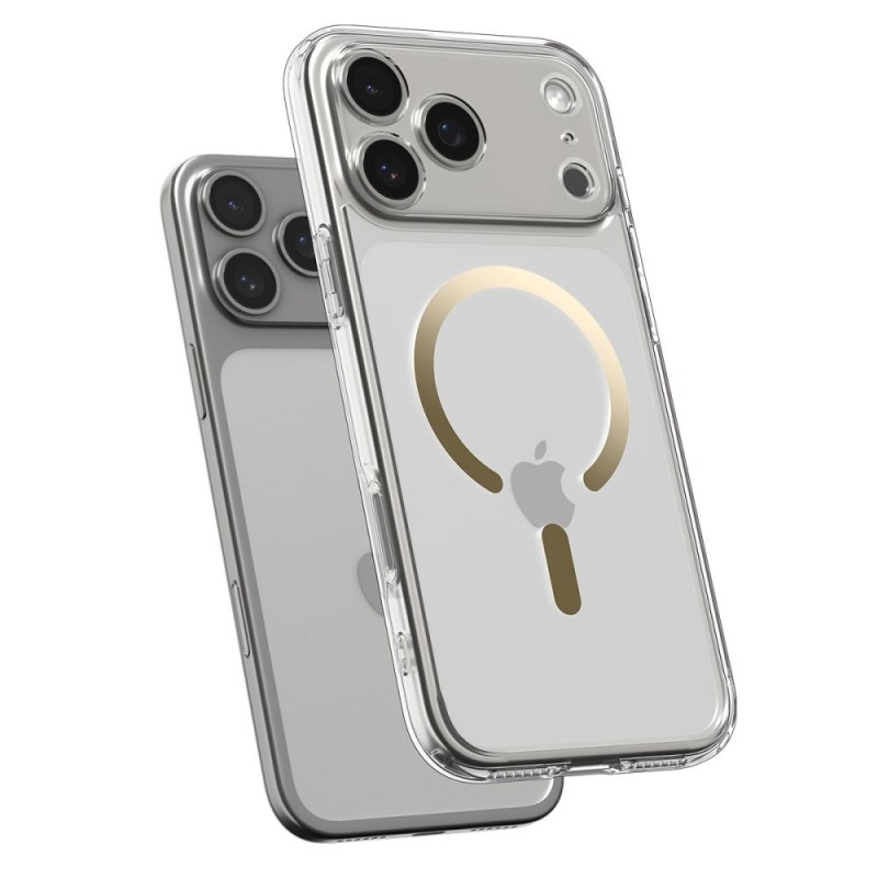 Spigen Ultra Hybrid Magsafe за iPhone 17 Pro – прозрачно/златисто - Spigen Ultra Hybrid Magsafe за iPhone 17 Pro – прозрачно/златисто - 8800283314809-ACS10348