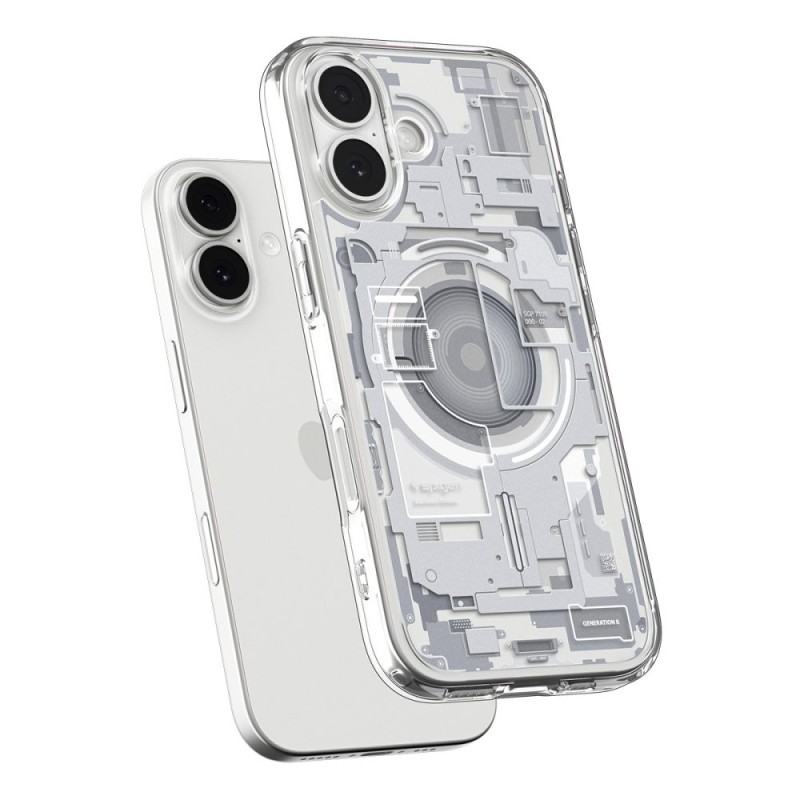 Spigen Ultra Hybrid с MagSafe за iPhone 17 – Zero One, бял - Spigen Ultra Hybrid с MagSafe за iPhone 17 – Zero One, бял - 8800283315172-ACS10385