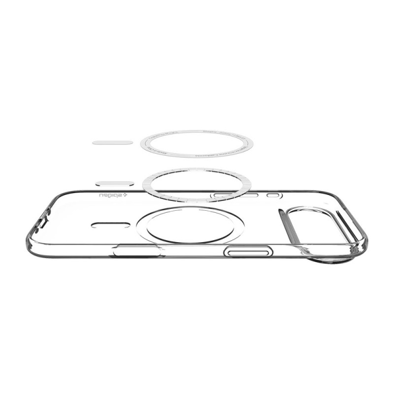 SPIGEN Liquid Crystal MagSafe за iPhone Air (прозрачен/бял) - SPIGEN Liquid Crystal MagSafe за iPhone Air (прозрачен/бял) - 8800283315271-ACS10395