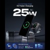 Spigen EF323MQ Essential 3в1 магнитно MagSafe безжично зарядно 25W Qi2.2 (черно) - 8800283315301-ACH10398