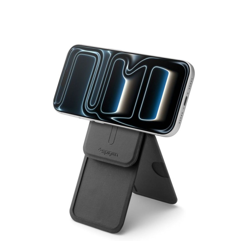 SPIGEN S314-2 Slim Fold Tripod MagSafe универсален магнитен държач/калъф за карти BLACK - SPIGEN S314-2 Slim Fold Tripod MagSafe универсален магнитен държач/калъф за карти BLACK - 8800283315387-AFA10406