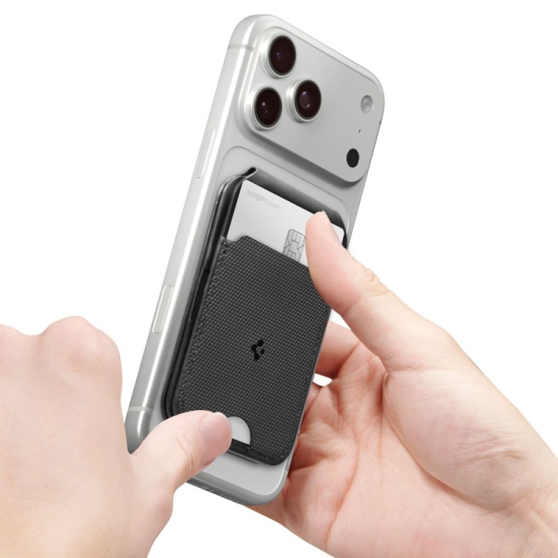 SPIGEN S314-2 Slim Fold Tripod MagSafe универсален магнитен държач/калъф за карти BLACK - SPIGEN S314-2 Slim Fold Tripod MagSafe универсален магнитен държач/калъф за карти BLACK - 8800283315387-AFA10406
