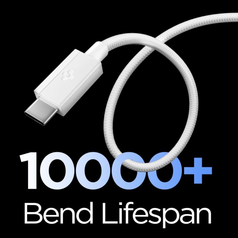 SPIGEN EB6015AC Essential кабел USB-A към USB-C 60W 150 см бял - 8800283315455-ACA10413