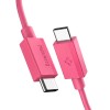 Spigen EB6010CC Essential USB-C кабел 60W, 100 см, Pink - Spigen EB6010CC Essential USB-C кабел 60W, 100 см, Pink - 8800283315462-ACA10414