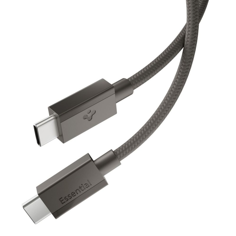 SPIGEN EB6015CC Essential USB-C към USB-C кабел 60W 150 см Gunmetal - SPIGEN EB6015CC Essential USB-C към USB-C кабел 60W 150 см Gunmetal - 8800283315509-ACA10418