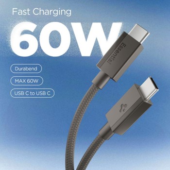 SPIGEN EB6015CC Essential USB-C към USB-C кабел 60W 150 см Gunmetal