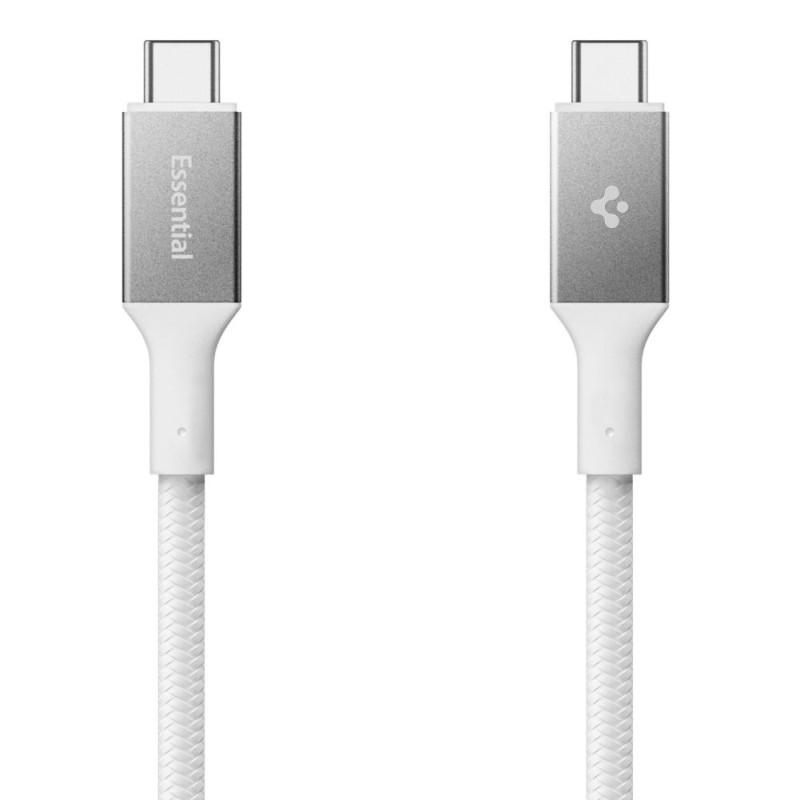 SPIGEN EB24015CC Essential кабел USB-C (Type-C) 240W, 150 см, бял - SPIGEN EB24015CC Essential кабел USB-C (Type-C) 240W, 150 см, бял - 8800283315547-ACA10422