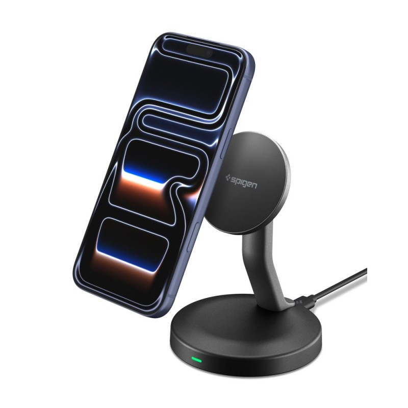 SPIGEN EF151MS Essential магнитно MagSafe безжично зарядно 15W Black - 8800283315738-ACH10441