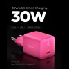 SPIGEN EE301EU-GAN Essential еднопортово мрежово зарядно 30W, Pink (розово) - SPIGEN EE301EU-GAN Essential еднопортово мрежово зарядно 30W, Pink (розово) - 8800283315813-ACH10449
