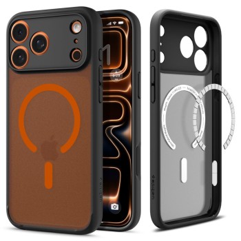 SPIGEN ULTRA HYBRID MagSafe iPhone 17 Pro Max Frost Black/Orange (ACS10482)