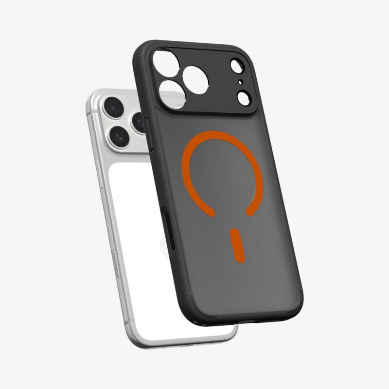 SPIGEN ULTRA HYBRID MagSafe iPhone 17 Pro Max Frost Black/Orange (ACS10482) - SPIGEN ULTRA HYBRID MagSafe iPhone 17 Pro Max Frost Black/Orange (ACS10482) - 8800283316148-ACS10482