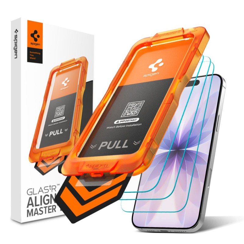 Spigen Glas.tR AlignMaster Slim – закалено стъкло за iPhone 17 (3 броя), прозрачно - Spigen Glas.tR AlignMaster Slim – закалено стъкло за iPhone 17 (3 броя), прозрачно - 8800283316162-AGL10484