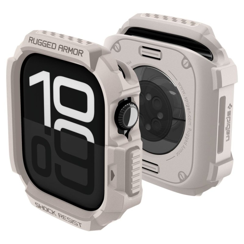 SPIGEN RUGGED ARMOR V2 за Apple Watch 10 / 11 (42 мм) Dune Beige - SPIGEN RUGGED ARMOR V2 за Apple Watch 10 / 11 (42 мм) Dune Beige - 8800283316254-ACS10493