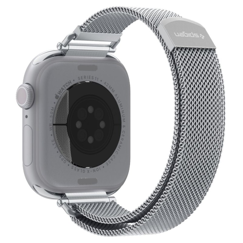 SPIGEN WBM4 каишка за Apple Watch 8 / 9 / 10 / 11 / SE (40 / 41 / 42 mm) сребриста - 8800283316308-AMP10498