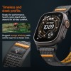 Spigen Athlex Air 2 спортна каишка за Apple Watch 8/9/10/11/SE/Ultra (44/45/46/49 мм) Active Black / Orange - 8800283317404-AMP10607