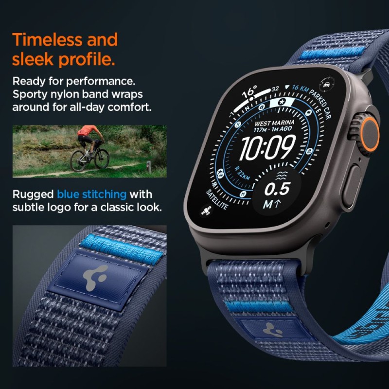 SPIGEN ATHLEX AIR 2 за Apple Watch 8/9/10/11/SE/Ultra (44/45/46/49 мм) ACTIVE NAVY BLUE - 8800283317411-AMP10608