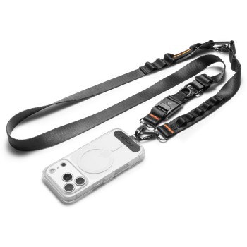 Spigen DA30M универсална лента за телефон тип кросбоди, черна (lanyard strap crossbody)