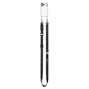 Spigen DA30M универсална лента за телефон тип кросбоди, черна (lanyard strap crossbody)