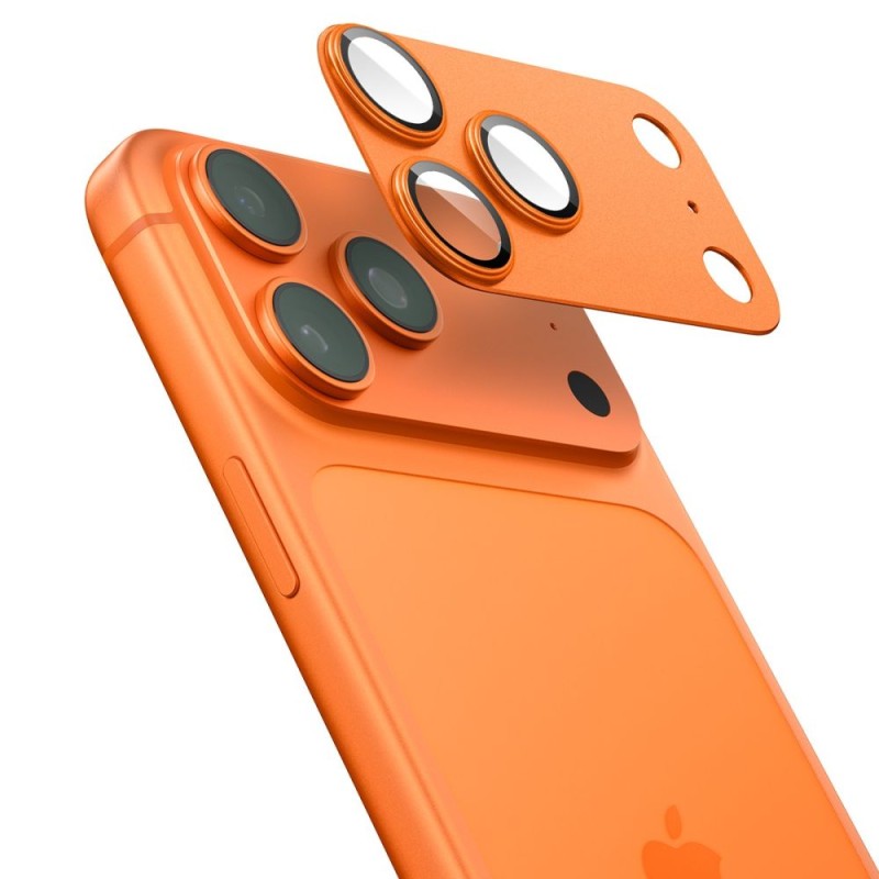 Spigen Optik Pro XL „EZ Fit” защитно стъкло за камера за iPhone 17 Pro (оранжево) - 8800283317770-AGL10645