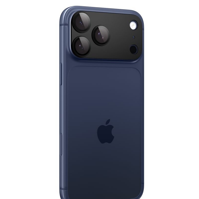 Spigen Optik Pro XL „EZ Fit” протектор за камера от закалено стъкло 9H за iPhone 17 Pro Max (черен) - 8800283317817-AGL10649