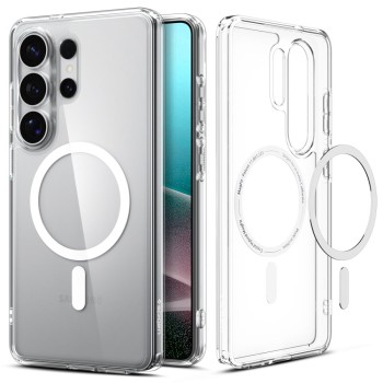 SPIGEN ULTRA HYBRID Mag MagSafe за Samsung Galaxy S26 Ultra, Clear/White (прозрачно-бяло)