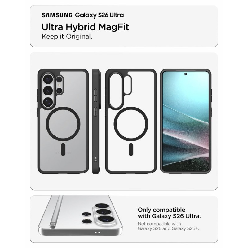 SPIGEN ULTRA HYBRID Mag MagSafe за Samsung Galaxy S26 Ultra (матово черно) - SPIGEN ULTRA HYBRID Mag MagSafe за Samsung Galaxy S26 Ultra (матово черно) - 8800283318128-ACS10680