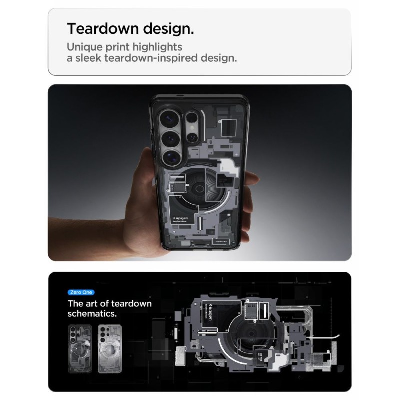 Spigen Ultra Hybrid Mag MagSafe кейс за Samsung Galaxy S26 Ultra „Zero One Black“ (ACS10682) - 8800283318142-ACS10682