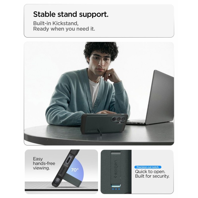 SPIGEN Tough Armor MagSafe за Samsung Galaxy S26 Ultra Abyss Green (ACS10686) - SPIGEN Tough Armor MagSafe за Samsung Galaxy S26 Ultra Abyss Green (ACS10686) - 8800283318180-ACS10686