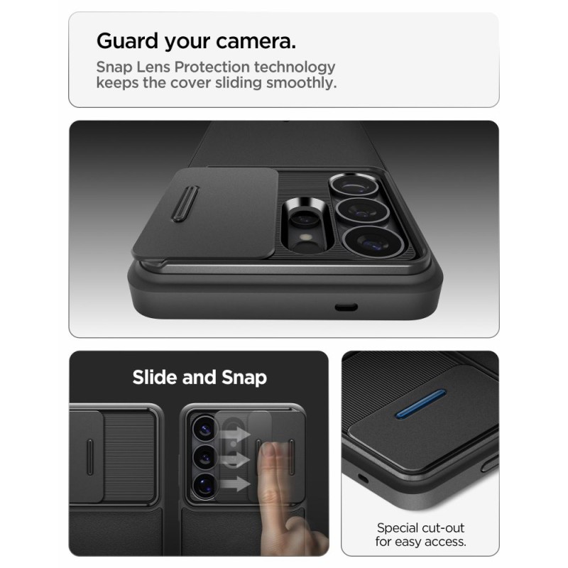 SPIGEN Optik Armor за Samsung Galaxy S26 Ultra Black (черен) - SPIGEN Optik Armor за Samsung Galaxy S26 Ultra Black (черен) - 8800283318197-ACS10687