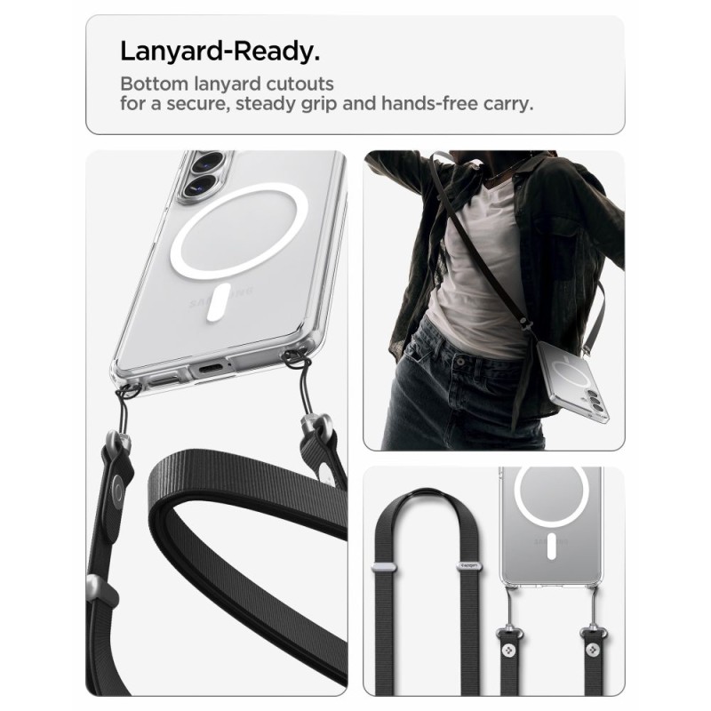 Spigen Ultra Hybrid MagSafe кейс за Samsung Galaxy S26+ Plus Clear/White - 8800283318418-ACS10709