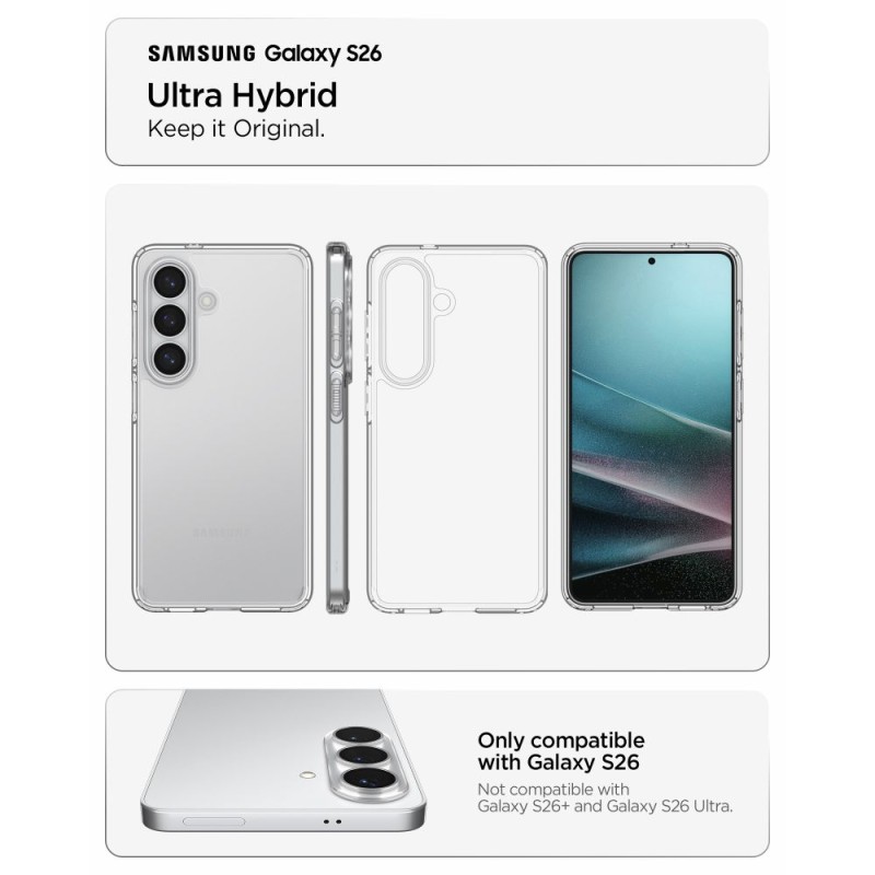 SPIGEN ULTRA HYBRID GALAXY S26 CRYSTAL CLEAR - 8800283318647-ACS10732