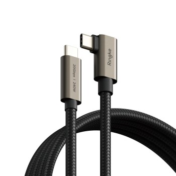 RINGKE USB 3.2 Gen 2x2 Type-C кабел 90° с PD 240W, 200 см, черен