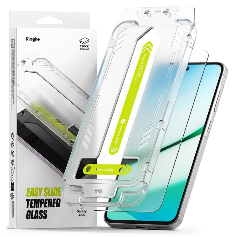Ringke Easy Slide закалено стъкло 2-пак за Samsung Galaxy A56 5G (Clear) - Ringke Easy Slide закалено стъкло 2-пак за Samsung Galaxy A56 5G (Clear) - 8800293852391