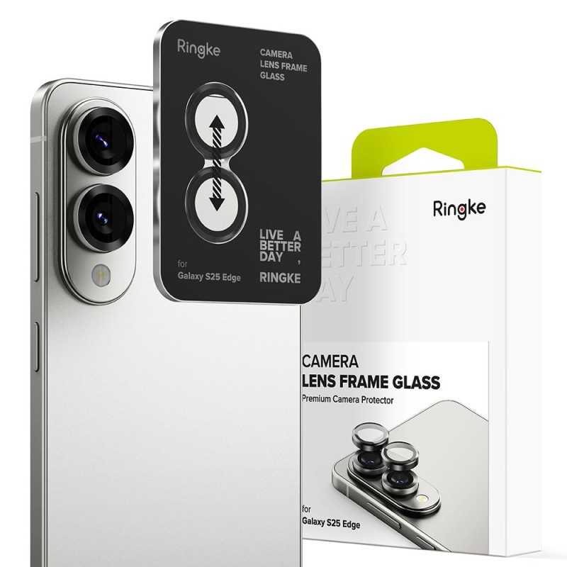 Ringke Camera Frame Protector покритие за камера за Galaxy S25 Edge Black (черно) - 8800293854517