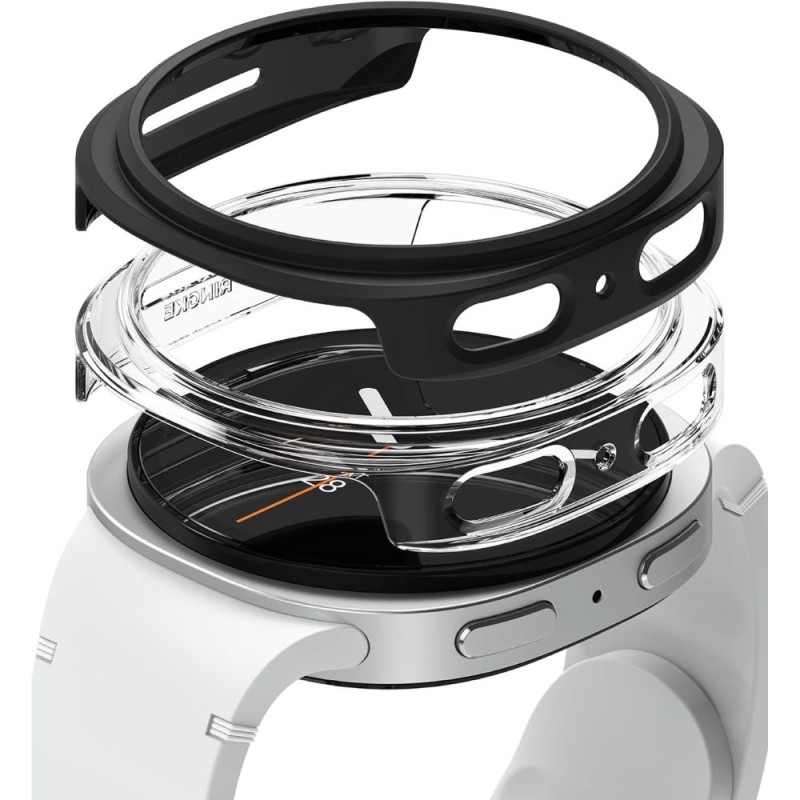 RINGKE SLIM 2-PACK за GALAXY WATCH 8 (44 mm) – прозрачен и матово черен - RINGKE SLIM 2-PACK за GALAXY WATCH 8 (44 mm) – прозрачен и матово черен - 8800293856146
