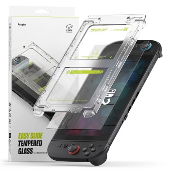 Ringke Easy Slide Закалено стъкло за Nintendo Switch 2 (2 бр.) Clear