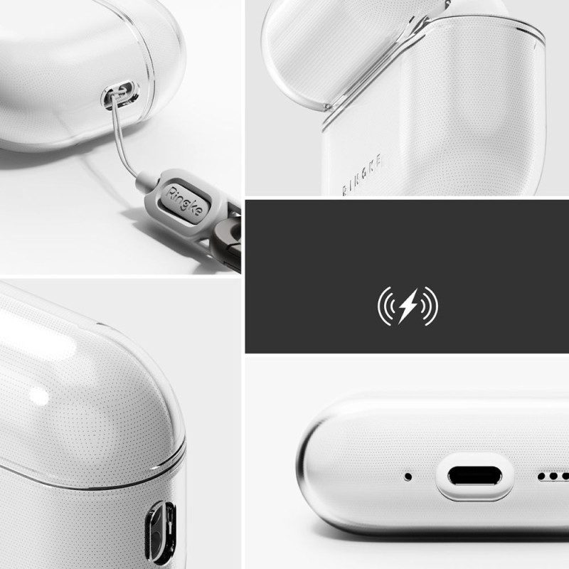 Ringke Air (Apple AirPods Pro 3) Clear - прозрачен калъф с карабинер - 8800293859345