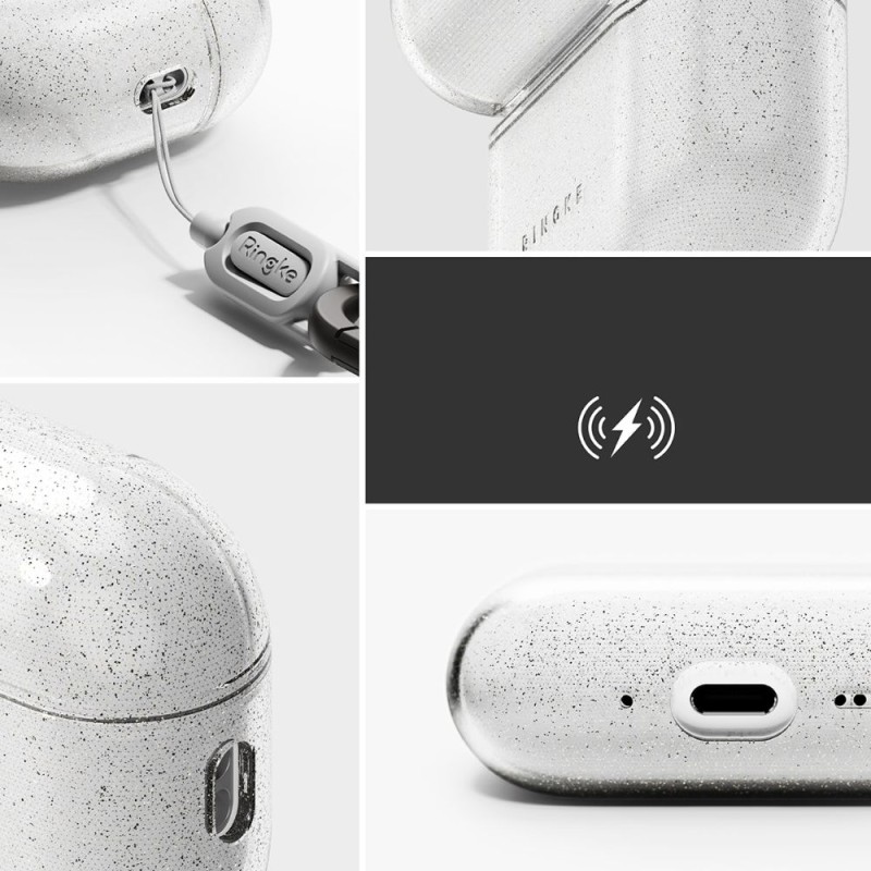 Ringke Air Glitter Clear кейс за Apple AirPods Pro 3 - Ringke Air Glitter Clear кейс за Apple AirPods Pro 3 - 8800293859352