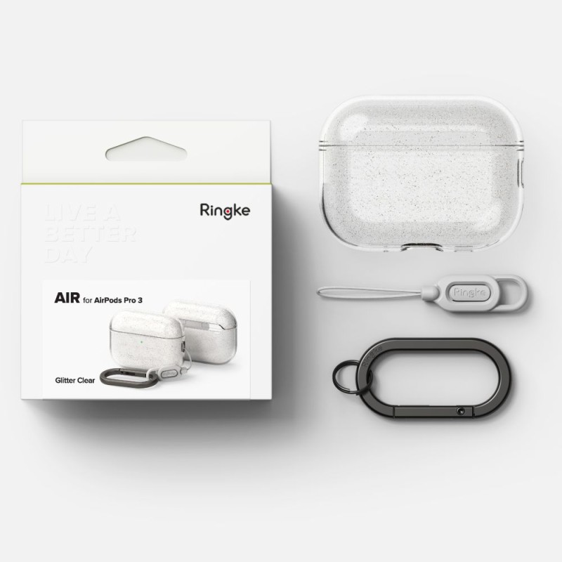 Ringke Air Glitter Clear кейс за Apple AirPods Pro 3 - Ringke Air Glitter Clear кейс за Apple AirPods Pro 3 - 8800293859352