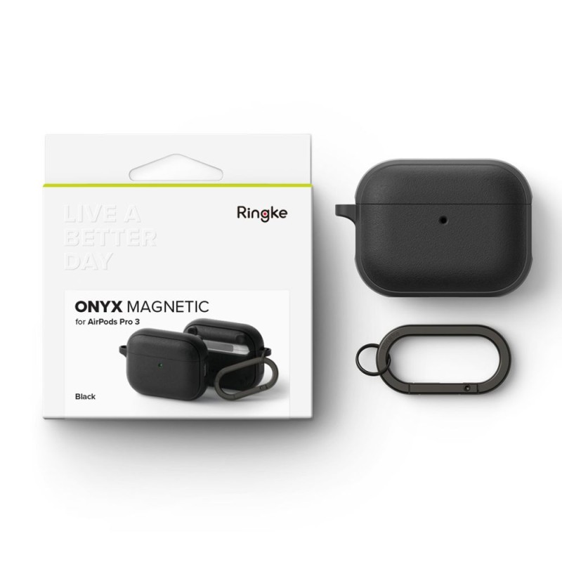 Ringke Onyx Magnetic MagSafe калъф за Apple AirPods Pro 3 (черен) - 8800293859369