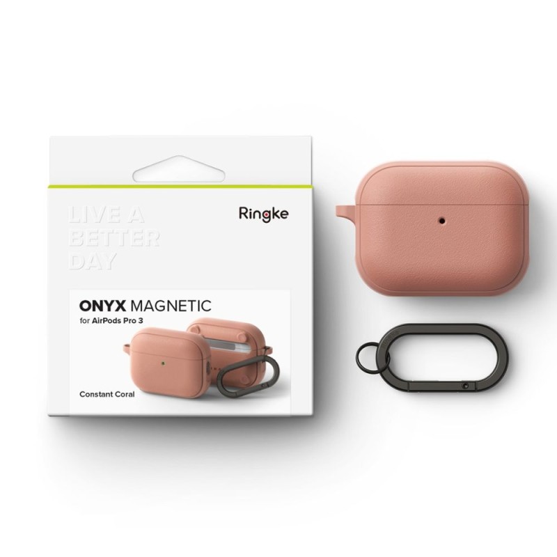 Ringke Onyx Magnetic MagSafe кейс за Apple AirPods Pro 3 Constant Coral - Ringke Onyx Magnetic MagSafe кейс за Apple AirPods Pro 3 Constant Coral - 8800293859383