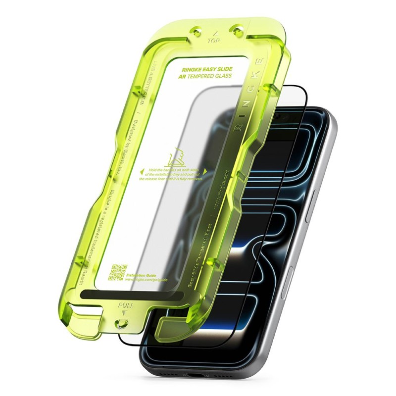 Ringke Easy Slide антиотразително закалено стъкло за iPhone 17 Pro Max (черно) - 8800293859765
