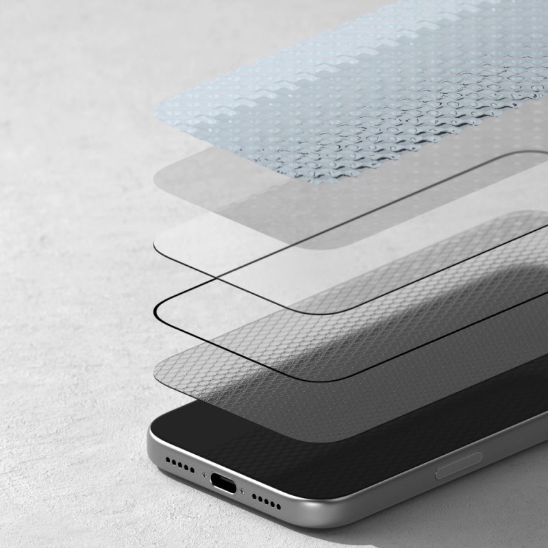 Ringke Easy Slide антиотразително закалено стъкло за iPhone 17 Pro Max (черно) - 8800293859765