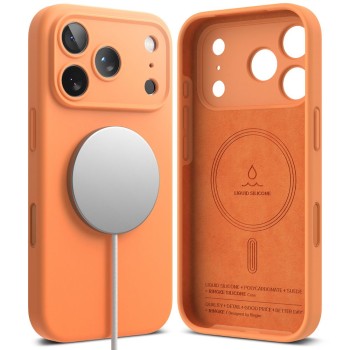 RINGKE Silicone Magnetic MagSafe за iPhone 17 Pro Max Tangerine (SKU: 8800328810464)
