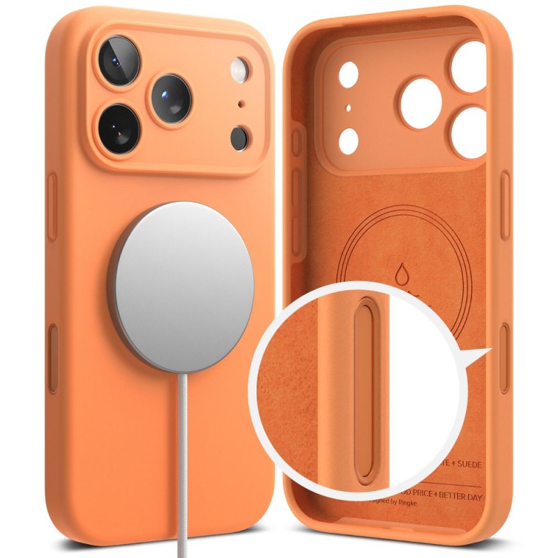 RINGKE Silicone Magnetic MagSafe за iPhone 17 Pro Max Tangerine (SKU: 8800328810464) - 8800328810464