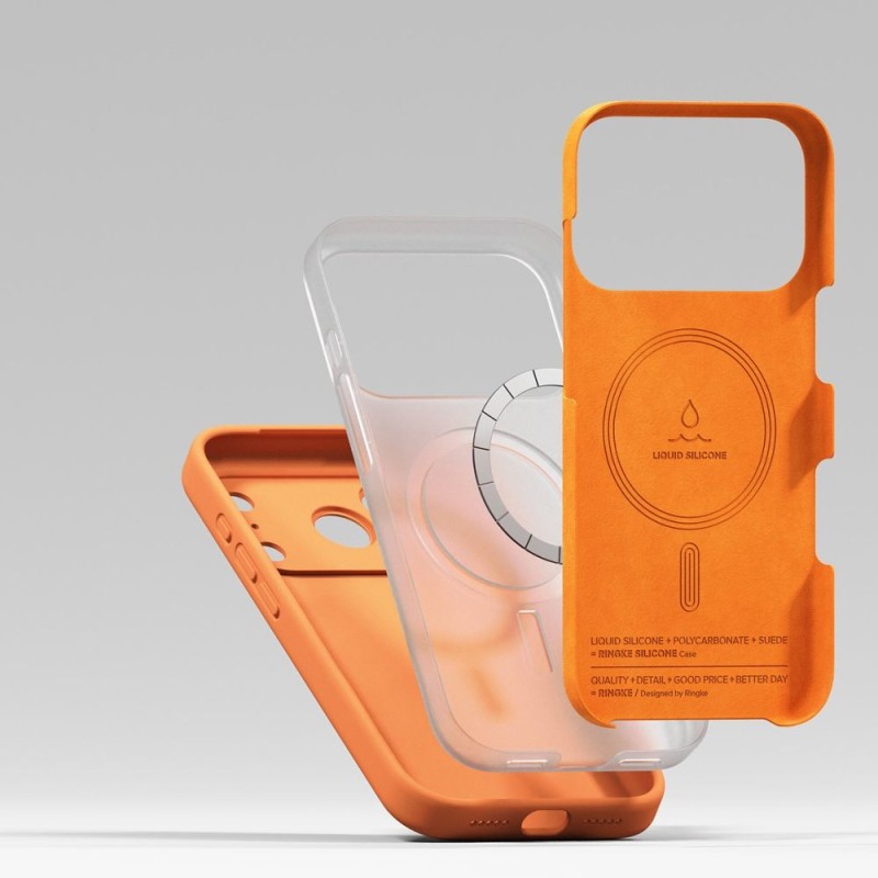 RINGKE Silicone Magnetic MagSafe за iPhone 17 Pro Max Tangerine (SKU: 8800328810464) - 8800328810464