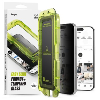Ringke Easy Slide Privacy защитно стъкло 9H (2 бр.) за iPhone 17 Pro Max