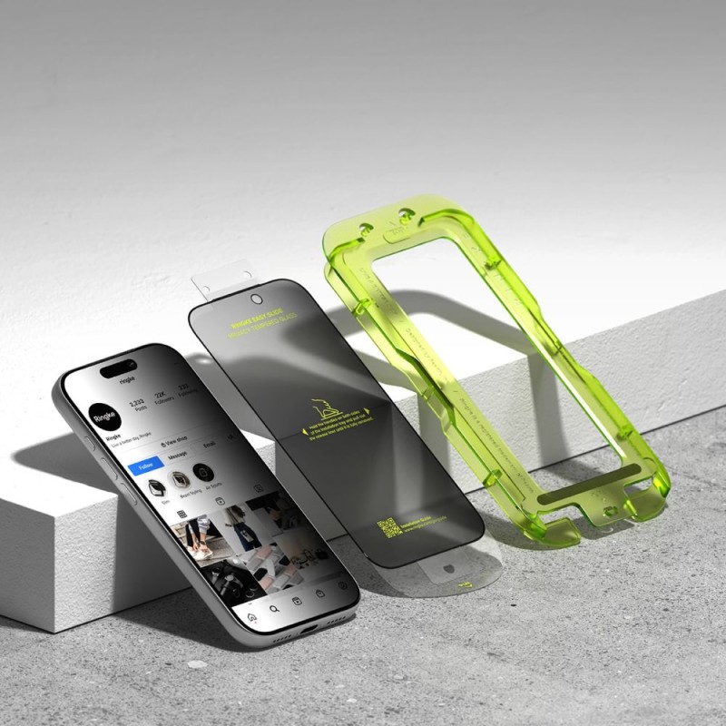 Ringke Easy Slide Privacy защитно стъкло 9H (2 бр.) за iPhone 17 Pro Max - Ringke Easy Slide Privacy защитно стъкло 9H (2 бр.) за iPhone 17 Pro Max - 8800328810716