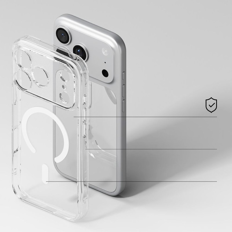 Ringke Fusion Magnetic MagSafe Case за iPhone 17 Pro – Clear (прозрачно) - 8800328810785
